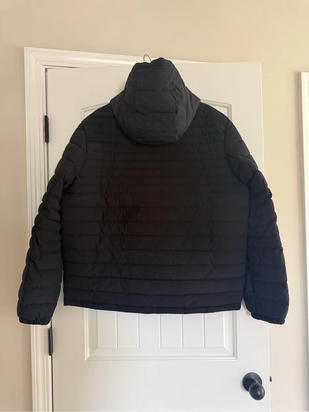 Tommy Hilfiger THFLEX Men’s Hooded Puffer Jacket Full Zip XL Black/Red NWOT